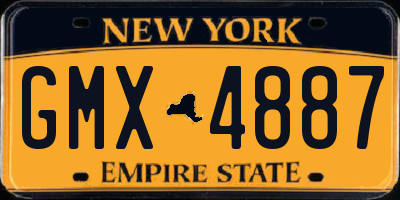 NY license plate GMX4887