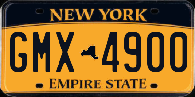 NY license plate GMX4900