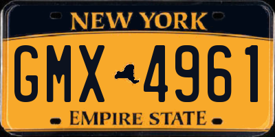 NY license plate GMX4961