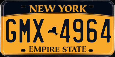 NY license plate GMX4964