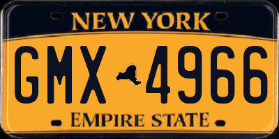 NY license plate GMX4966