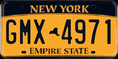 NY license plate GMX4971