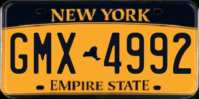 NY license plate GMX4992