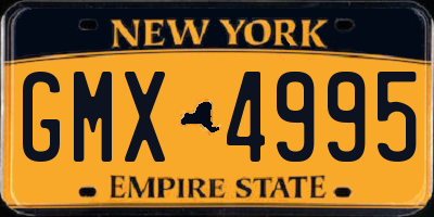 NY license plate GMX4995