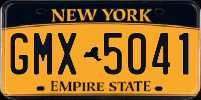 NY license plate GMX5041