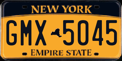 NY license plate GMX5045