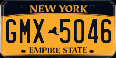 NY license plate GMX5046