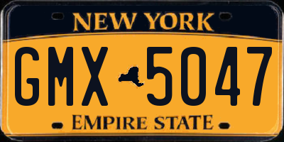 NY license plate GMX5047
