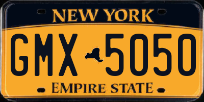 NY license plate GMX5050