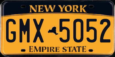 NY license plate GMX5052