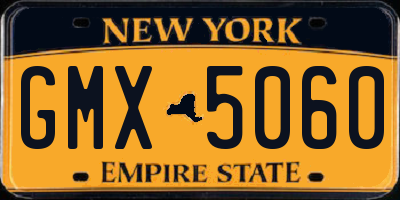 NY license plate GMX5060