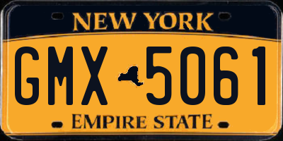 NY license plate GMX5061