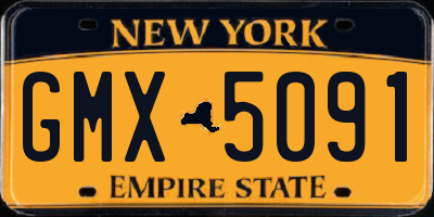 NY license plate GMX5091