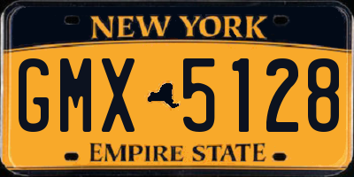 NY license plate GMX5128