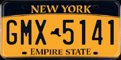 NY license plate GMX5141