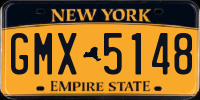 NY license plate GMX5148