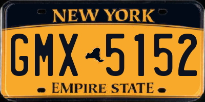 NY license plate GMX5152