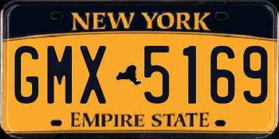 NY license plate GMX5169
