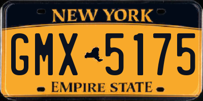 NY license plate GMX5175