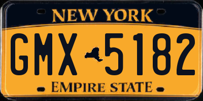 NY license plate GMX5182