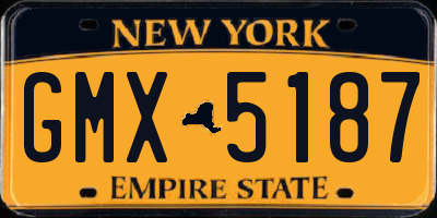 NY license plate GMX5187