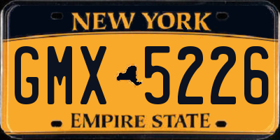 NY license plate GMX5226