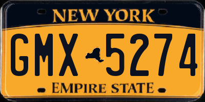 NY license plate GMX5274
