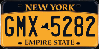 NY license plate GMX5282