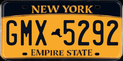 NY license plate GMX5292