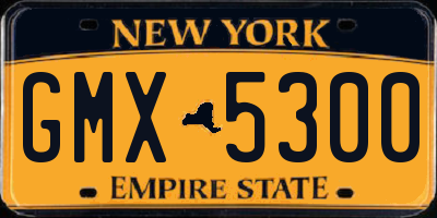 NY license plate GMX5300