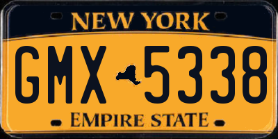 NY license plate GMX5338