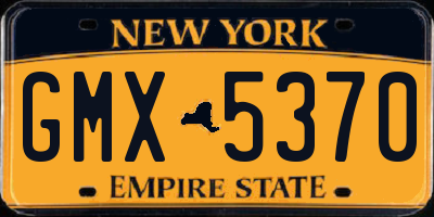 NY license plate GMX5370