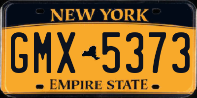 NY license plate GMX5373