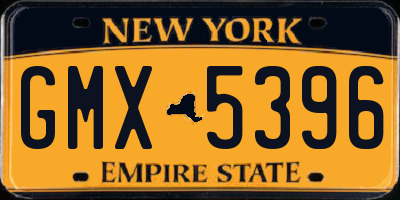 NY license plate GMX5396