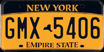 NY license plate GMX5406