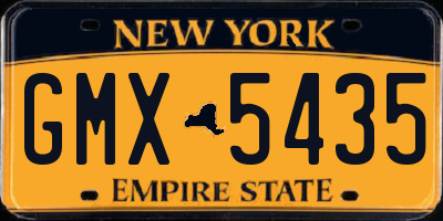NY license plate GMX5435