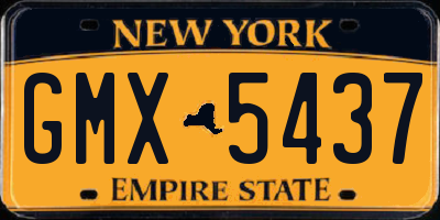 NY license plate GMX5437