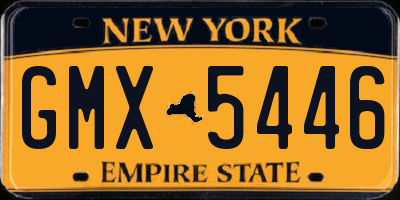 NY license plate GMX5446