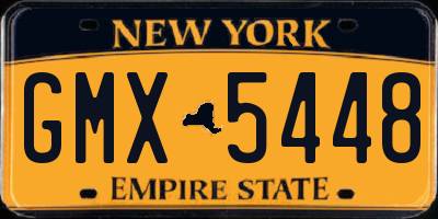 NY license plate GMX5448