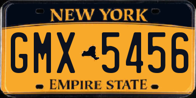 NY license plate GMX5456