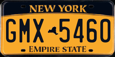 NY license plate GMX5460