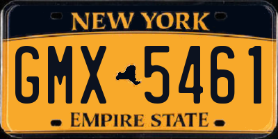 NY license plate GMX5461
