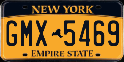 NY license plate GMX5469