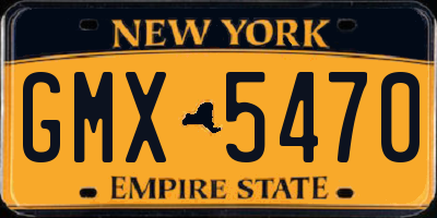 NY license plate GMX5470