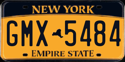 NY license plate GMX5484
