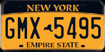 NY license plate GMX5495