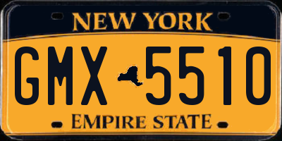 NY license plate GMX5510