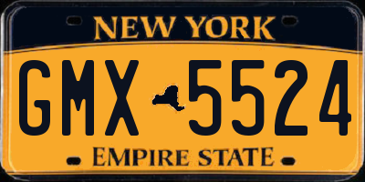 NY license plate GMX5524