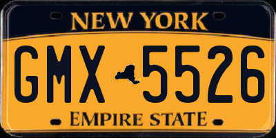 NY license plate GMX5526