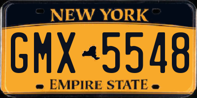 NY license plate GMX5548